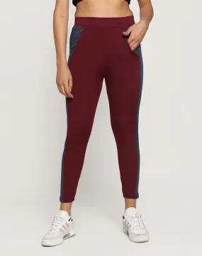 ACHAL Maroon Jegging (Self Design)