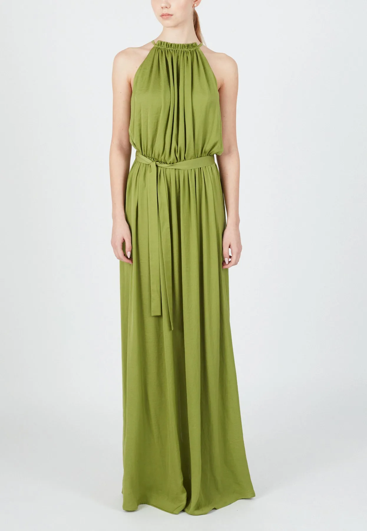 ASOKA maxi pastel green bridesmaid dress