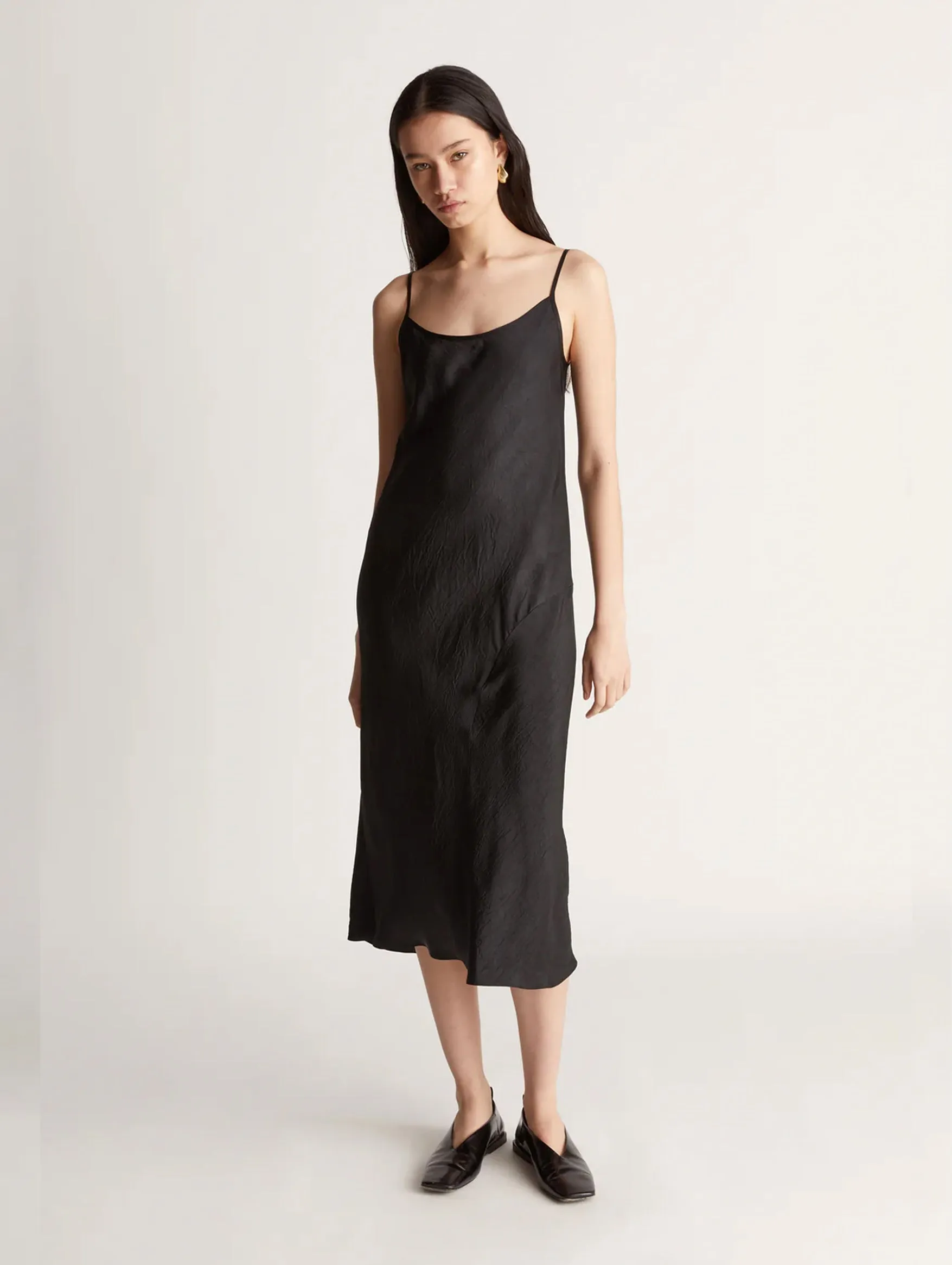 Eden Slip Dress in Black
