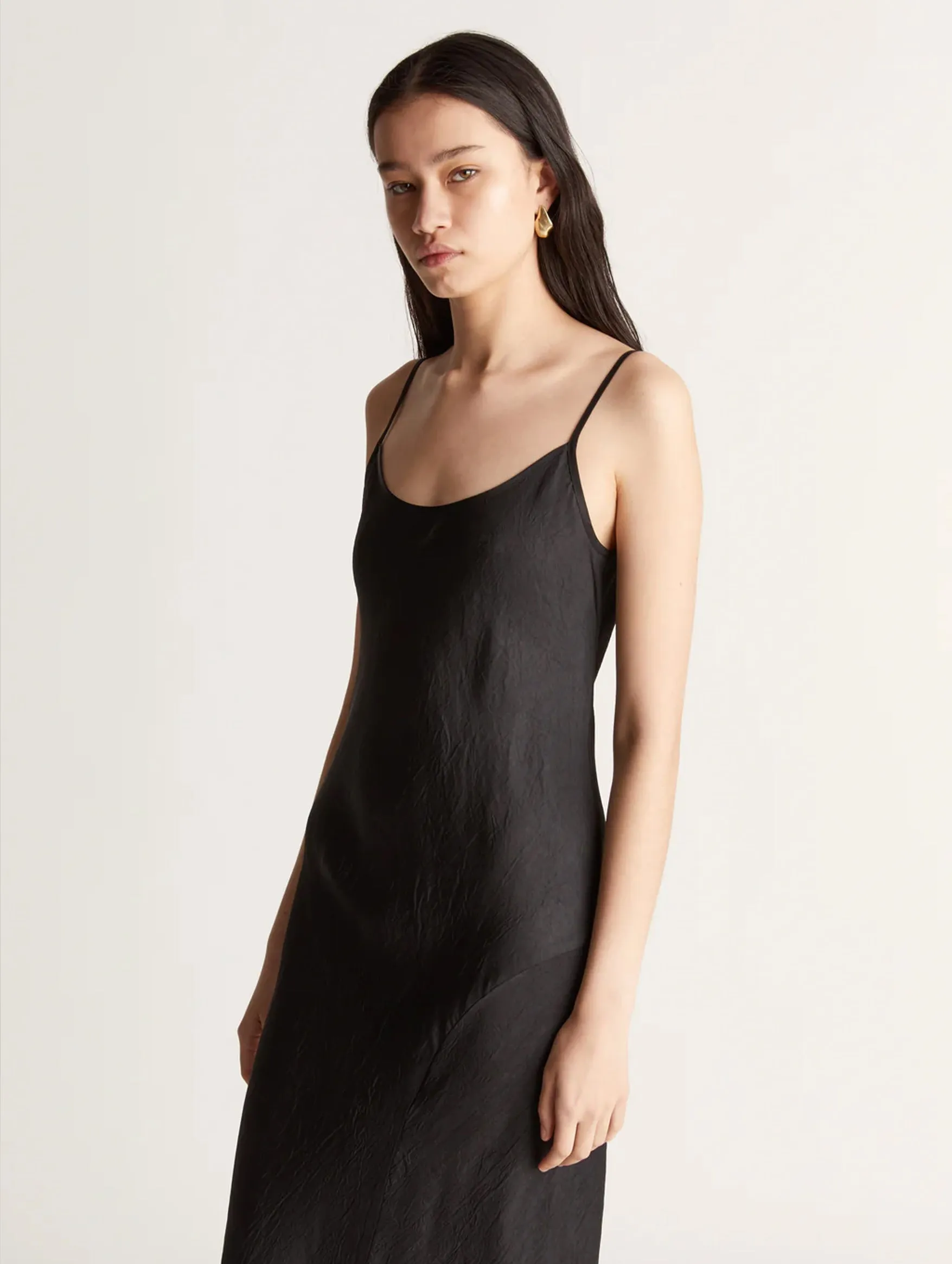 Eden Slip Dress in Black