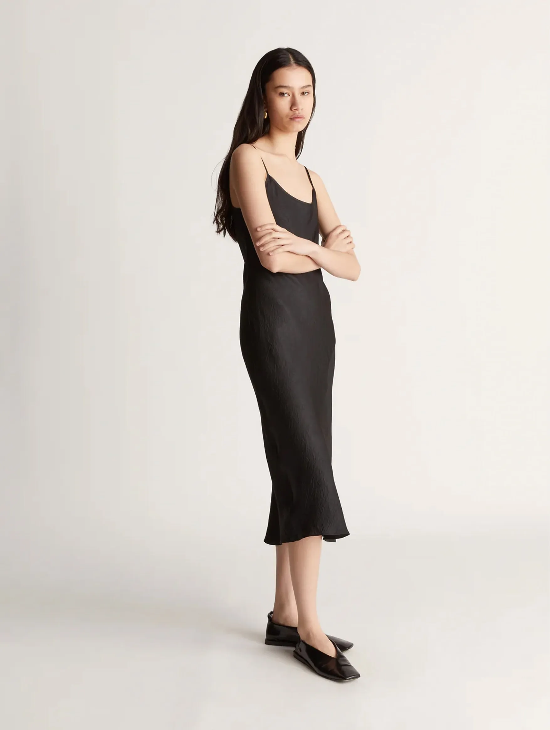 Eden Slip Dress in Black